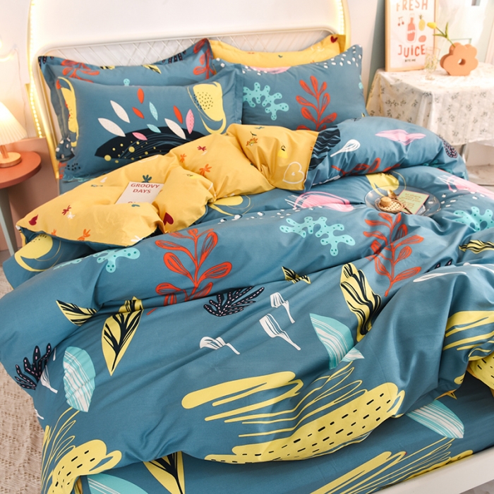 91家纺网 家纺一手货源 找家纺 甜之梦家纺 2025新款13372全棉印花四件套 海洋之心