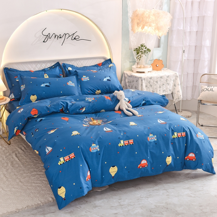 91家纺网 家纺一手货源 找家纺 甜之梦家纺 2025新款13372全棉印花四件套 摩登时光