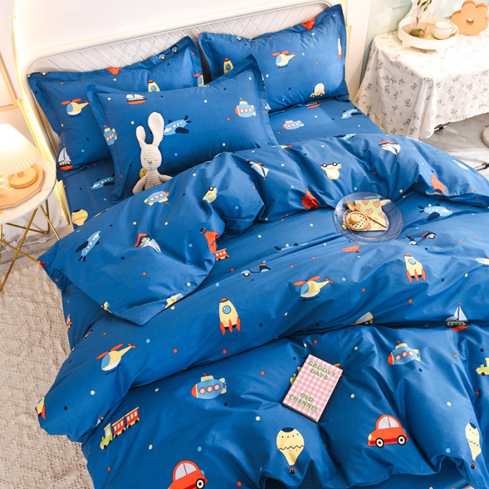 91家纺网 家纺一手货源 找家纺 甜之梦家纺 2025新款13372全棉印花四件套 摩登时光