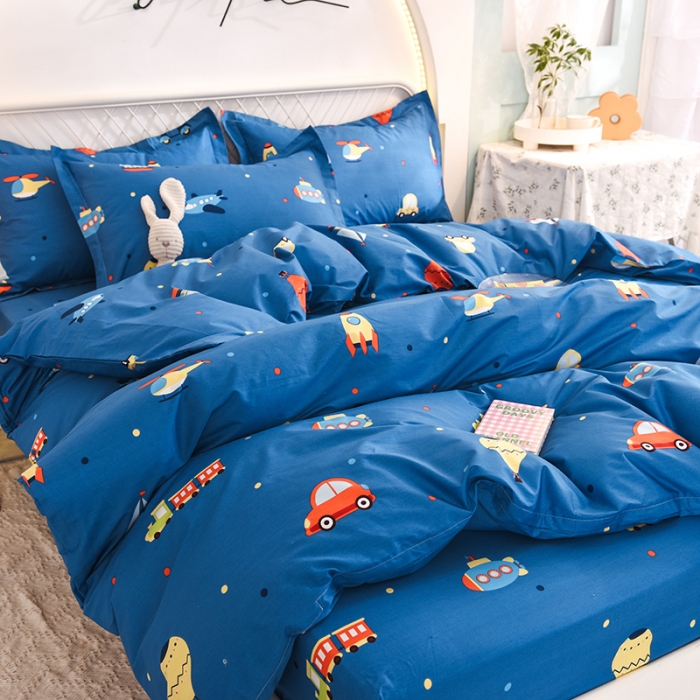 91家纺网 家纺一手货源 找家纺 甜之梦家纺 2025新款13372全棉印花四件套 摩登时光