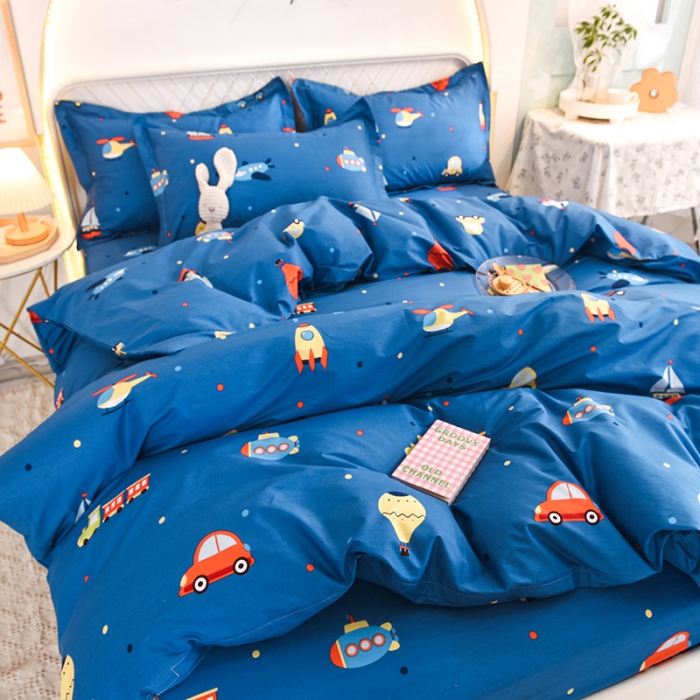 91家纺网 家纺一手货源 找家纺 甜之梦家纺 2025新款13372全棉印花四件套 摩登时光