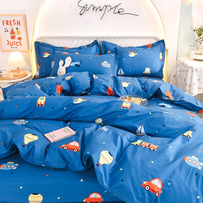 91家纺网 家纺一手货源 找家纺 甜之梦家纺 2025新款13372全棉印花四件套 摩登时光