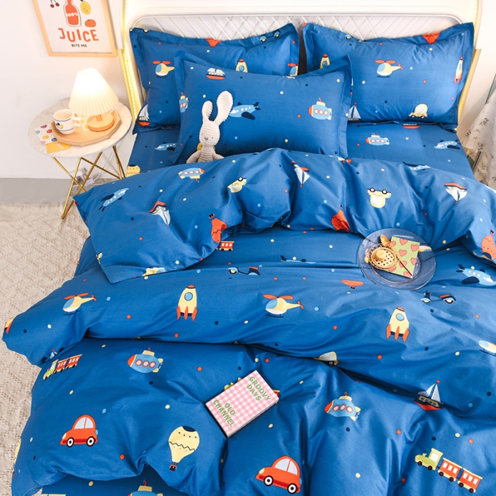 91家纺网 家纺一手货源 找家纺 甜之梦家纺 2025新款13372全棉印花四件套 摩登时光