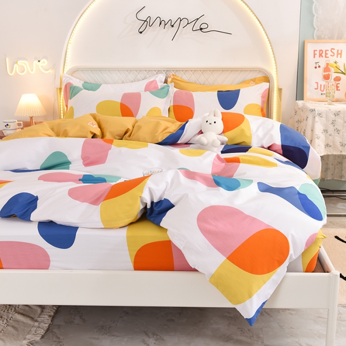 91家纺网 家纺一手货源 找家纺 甜之梦家纺 2025新款13372全棉印花四件套 泡沫