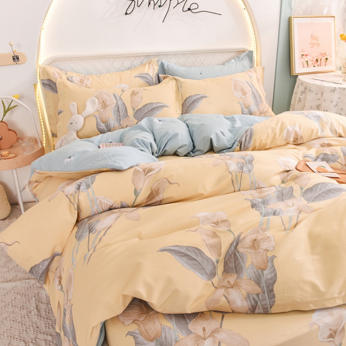 91家纺网 家纺一手货源 找家纺 甜之梦家纺 2025新款13372全棉印花四件套 如梦令