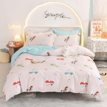 甜之梦家纺 2025新款13372全棉印花四件套 小巴士
