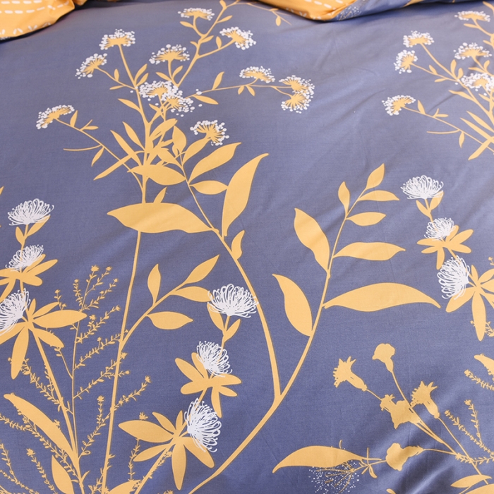 91家纺网 家纺一手货源 找家纺 甜之梦家纺 2025新款13372全棉印花四件套 羽叶