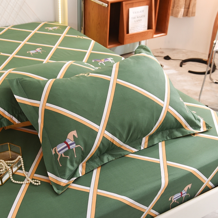 91家纺网 家纺一手货源 找家纺 甜之梦新款13372全棉印花枕套48*74cm一对 爱玛仕