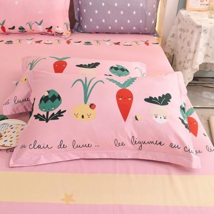 甜之梦新款13372全棉印花枕套48*74cm一对 冰纷萝卜