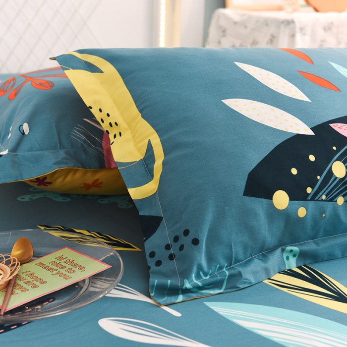 91家纺网 家纺一手货源 找家纺 甜之梦新款13372全棉印花枕套48*74cm一对 海洋之心