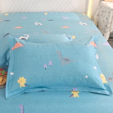 甜之梦新款13372全棉印花枕套48*74cm一对 恐龙世界