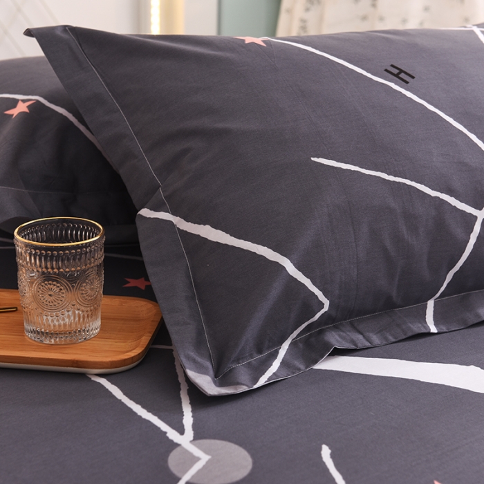 91家纺网 家纺一手货源 找家纺 甜之梦新款13372全棉印花枕套48*74cm一对 流星雨