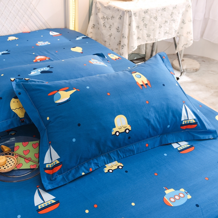 91家纺网 家纺一手货源 找家纺 甜之梦新款13372全棉印花枕套48*74cm一对 摩登时光