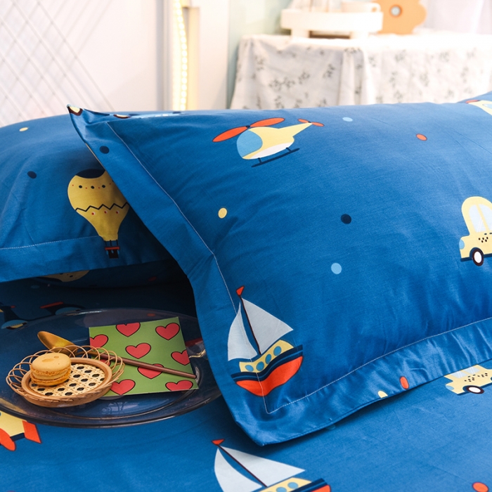 91家纺网 家纺一手货源 找家纺 甜之梦新款13372全棉印花枕套48*74cm一对 摩登时光