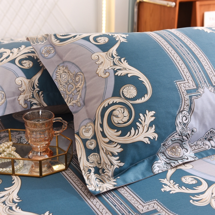 91家纺网 家纺一手货源 找家纺 甜之梦新款13372全棉印花枕套48*74cm一对 欧式豪庭