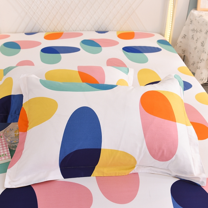 91家纺网 家纺一手货源 找家纺 甜之梦新款13372全棉印花枕套48*74cm一对 泡沫