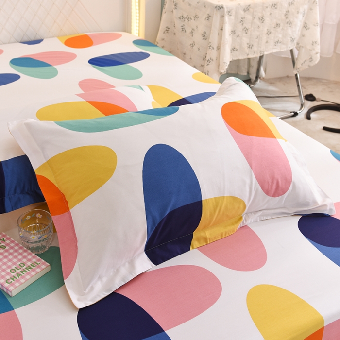 91家纺网 家纺一手货源 找家纺 甜之梦新款13372全棉印花枕套48*74cm一对 泡沫