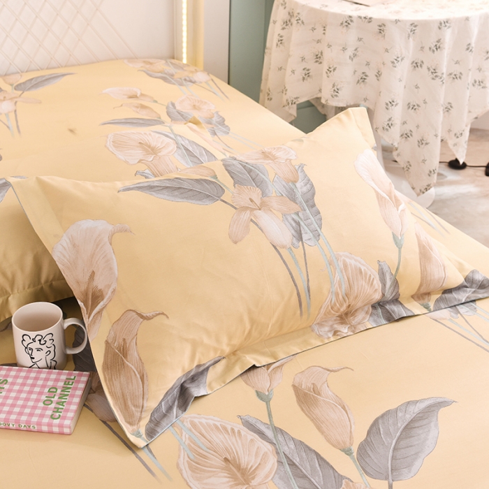 91家纺网 家纺一手货源 找家纺 甜之梦新款13372全棉印花枕套48*74cm一对 如梦令