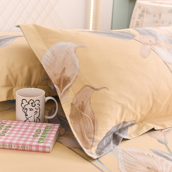 91家纺网 家纺一手货源 找家纺 甜之梦新款13372全棉印花枕套48*74cm一对 如梦令