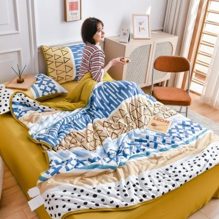 91家纺网 家纺一手货源 找家纺 （总）澳洲羽2024新款凉感丝针织棉夏被四件套空调被