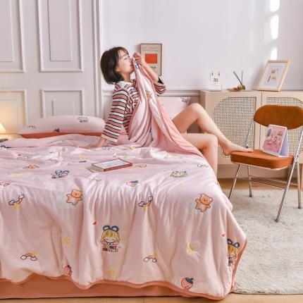 91家纺网 家纺一手货源 找家纺 （总）澳洲羽2024新款凉感丝针织棉夏被四件套空调被