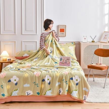 91家纺网 家纺一手货源 找家纺 （总）澳洲羽2024新款凉感丝针织棉夏被四件套空调被