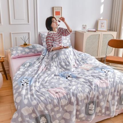 91家纺网 家纺一手货源 找家纺 （总）澳洲羽2024新款凉感丝针织棉夏被四件套空调被