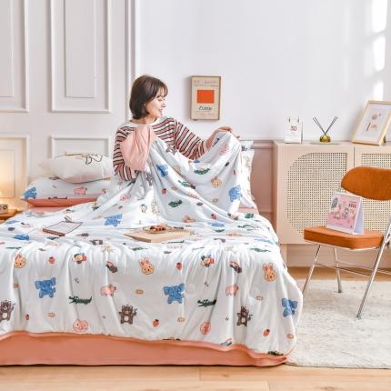 91家纺网 家纺一手货源 找家纺 （总）澳洲羽2024新款凉感丝针织棉夏被四件套空调被