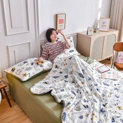 91家纺网 家纺一手货源 找家纺 （总）澳洲羽2024新款凉感丝针织棉夏被四件套空调被