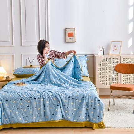 91家纺网 家纺一手货源 找家纺 （总）澳洲羽2024新款凉感丝针织棉夏被四件套空调被