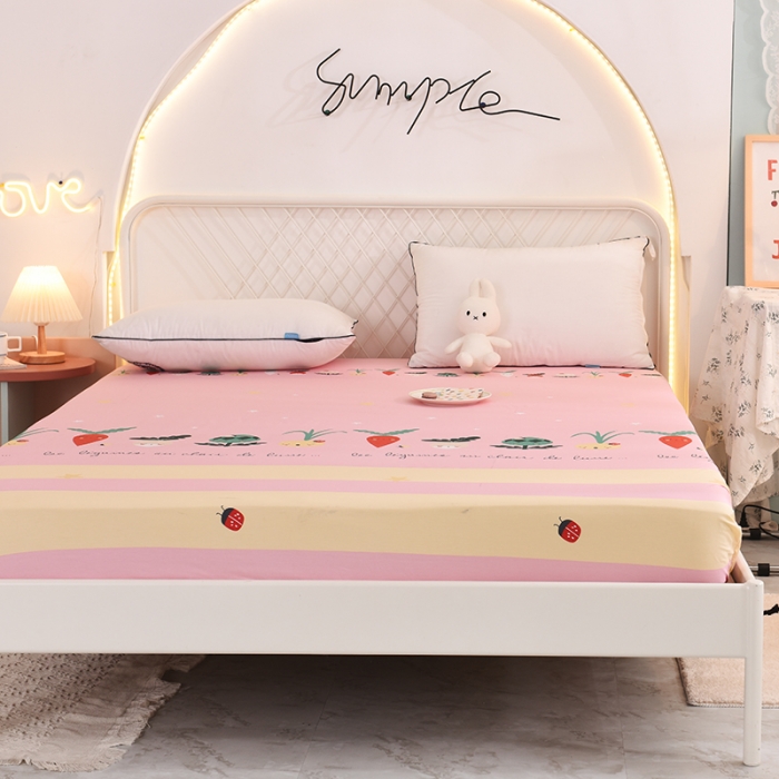 91家纺网 家纺一手货源 找家纺 甜之梦家纺 2025新款13372全棉印花床笠冰纷萝卜