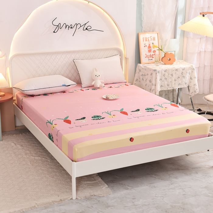 91家纺网 家纺一手货源 找家纺 甜之梦家纺 2025新款13372全棉印花床笠冰纷萝卜