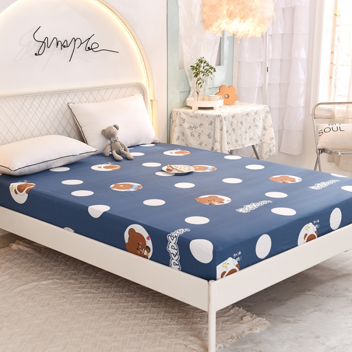 91家纺网 家纺一手货源 找家纺 甜之梦家纺 2025新款13372全棉印花床笠波比熊