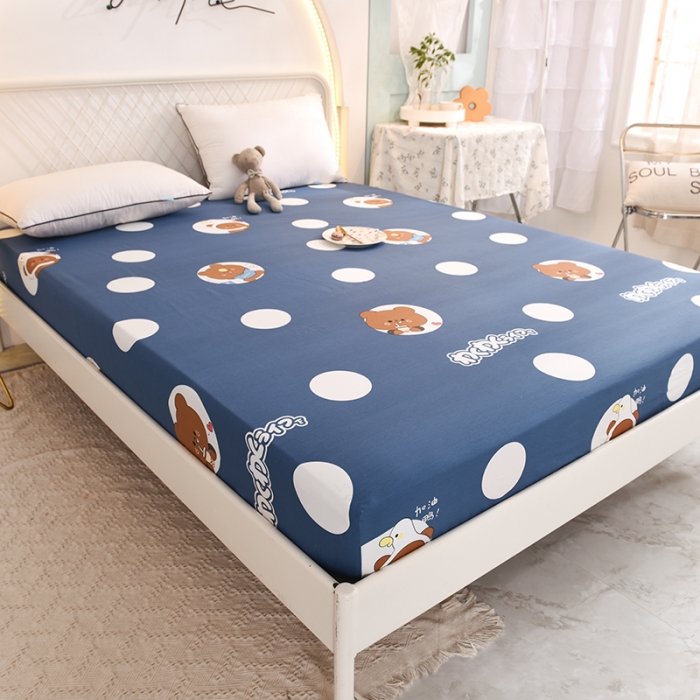 91家纺网 家纺一手货源 找家纺 甜之梦家纺 2025新款13372全棉印花床笠波比熊