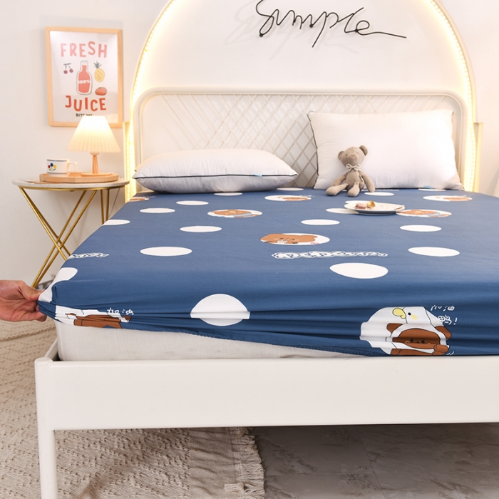 91家纺网 家纺一手货源 找家纺 甜之梦家纺 2025新款13372全棉印花床笠波比熊