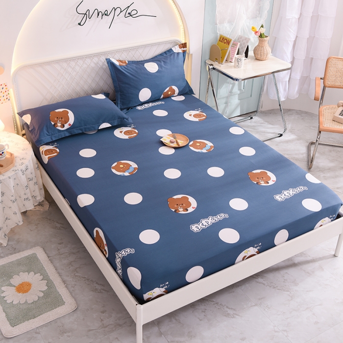 91家纺网 家纺一手货源 找家纺 甜之梦家纺 2025新款13372全棉印花床笠波比熊