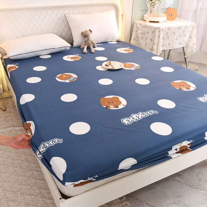 91家纺网 家纺一手货源 找家纺 甜之梦家纺 2025新款13372全棉印花床笠波比熊