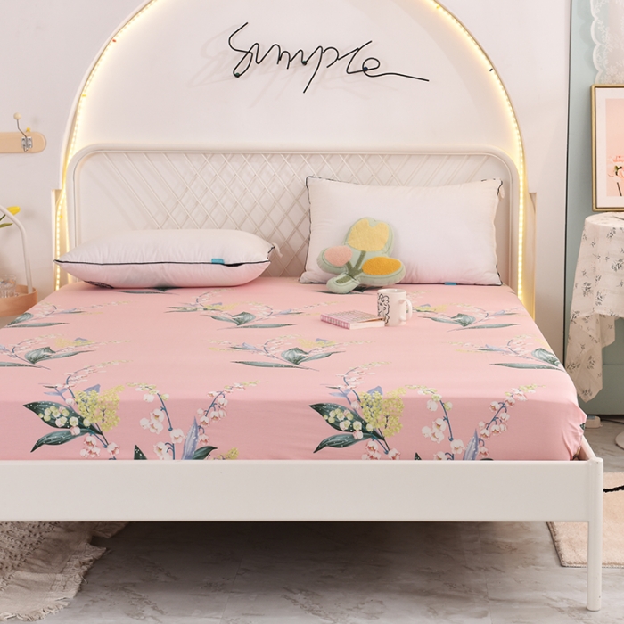 91家纺网 家纺一手货源 找家纺 甜之梦家纺 2025新款13372全棉印花床笠春庭雪