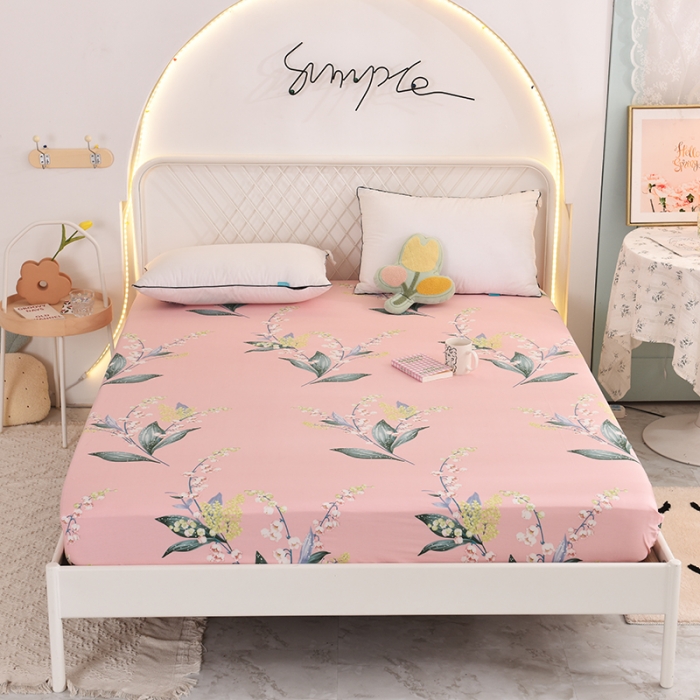 91家纺网 家纺一手货源 找家纺 甜之梦家纺 2025新款13372全棉印花床笠春庭雪