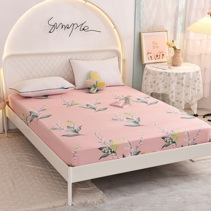 91家纺网 家纺一手货源 找家纺 甜之梦家纺 2025新款13372全棉印花床笠春庭雪