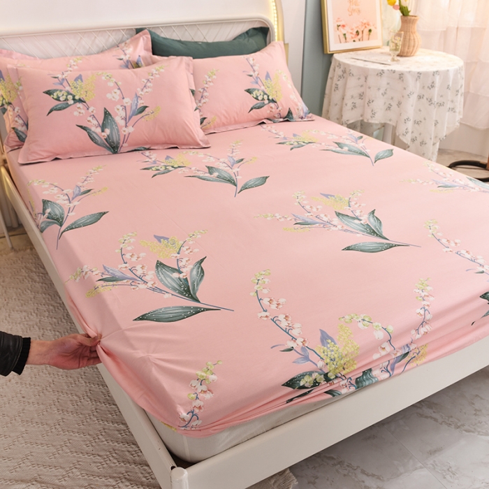 91家纺网 家纺一手货源 找家纺 甜之梦家纺 2025新款13372全棉印花床笠春庭雪