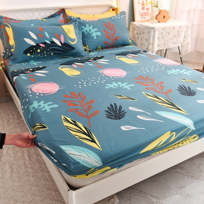 91家纺网 家纺一手货源 找家纺 甜之梦家纺 2025新款13372全棉印花床笠海洋之心