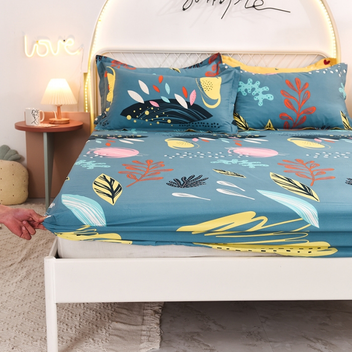 91家纺网 家纺一手货源 找家纺 甜之梦家纺 2025新款13372全棉印花床笠海洋之心