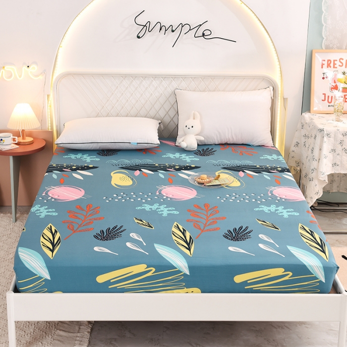 91家纺网 家纺一手货源 找家纺 甜之梦家纺 2025新款13372全棉印花床笠海洋之心