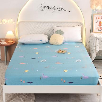 甜之梦家纺 2025新款13372全棉印花床笠恐龙世界