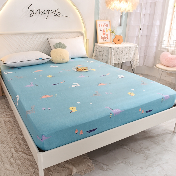 91家纺网 家纺一手货源 找家纺 甜之梦家纺 2025新款13372全棉印花床笠恐龙世界