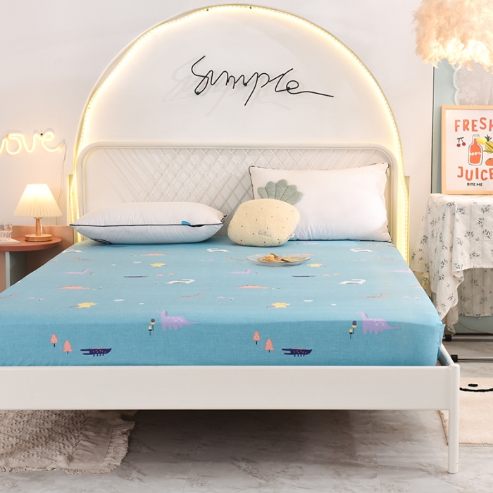 91家纺网 家纺一手货源 找家纺 甜之梦家纺 2025新款13372全棉印花床笠恐龙世界