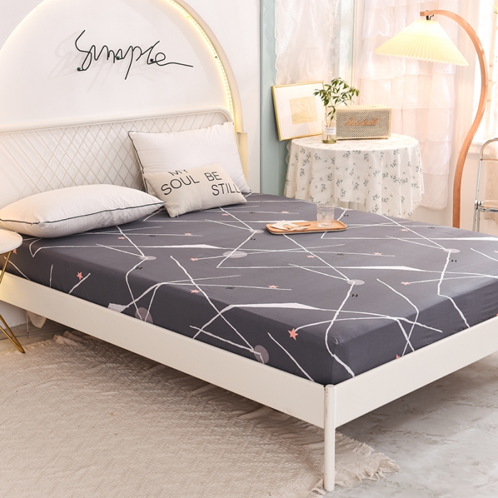 91家纺网 家纺一手货源 找家纺 甜之梦家纺 2025新款13372全棉印花床笠流星雨