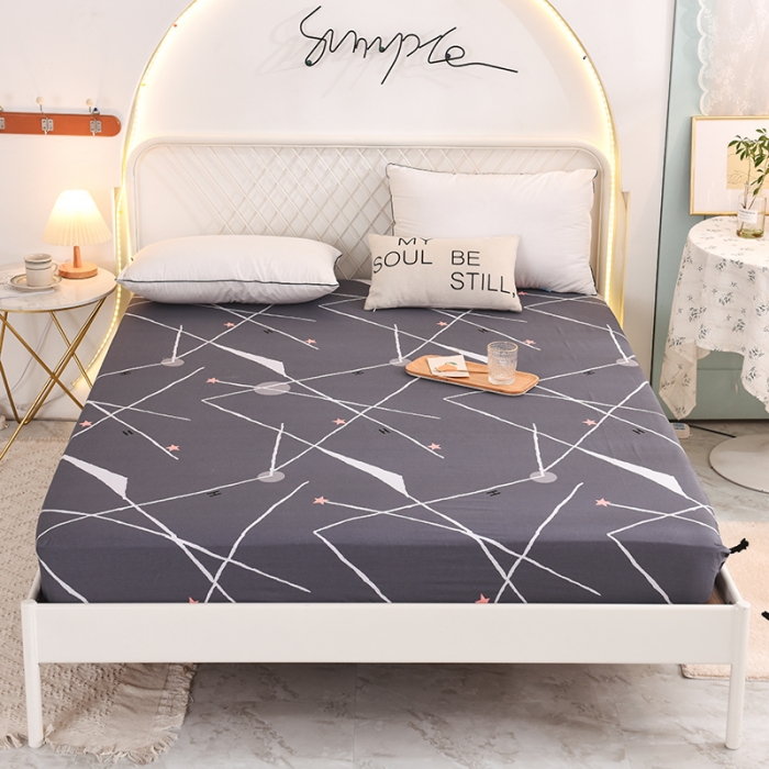 91家纺网 家纺一手货源 找家纺 甜之梦家纺 2025新款13372全棉印花床笠流星雨