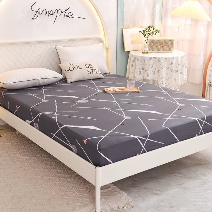 91家纺网 家纺一手货源 找家纺 甜之梦家纺 2025新款13372全棉印花床笠流星雨